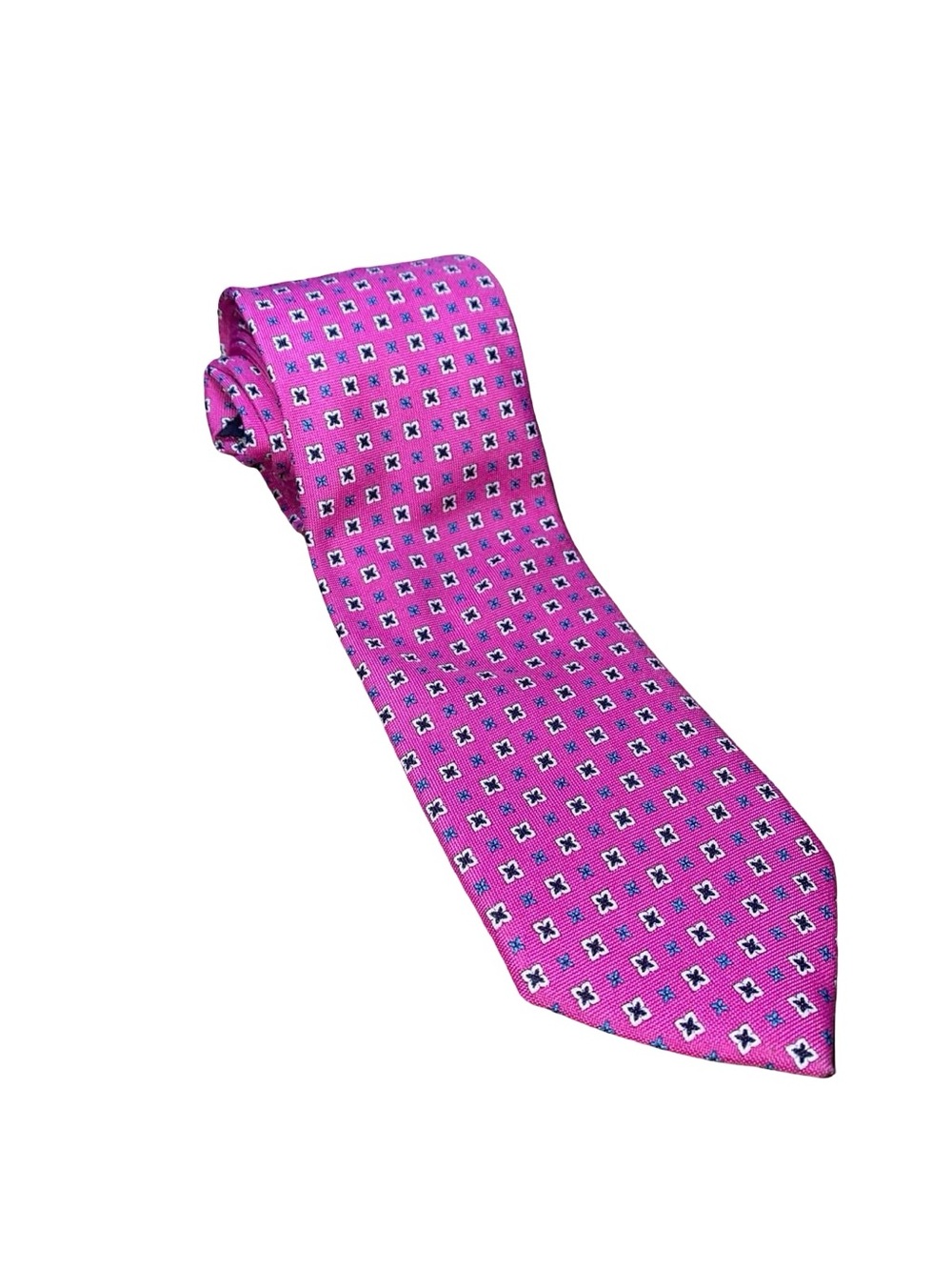 Dockers Pink Preppy Geometric Print Tie Dapper Business Casual Formal Necktie